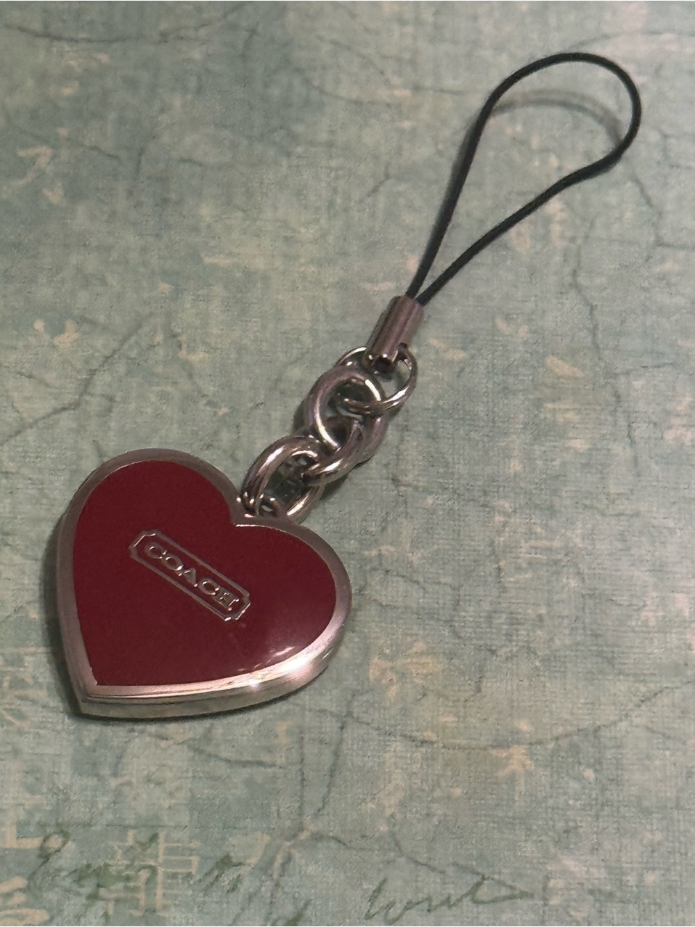COACH ENAMELED HEART LOCKET CHARM